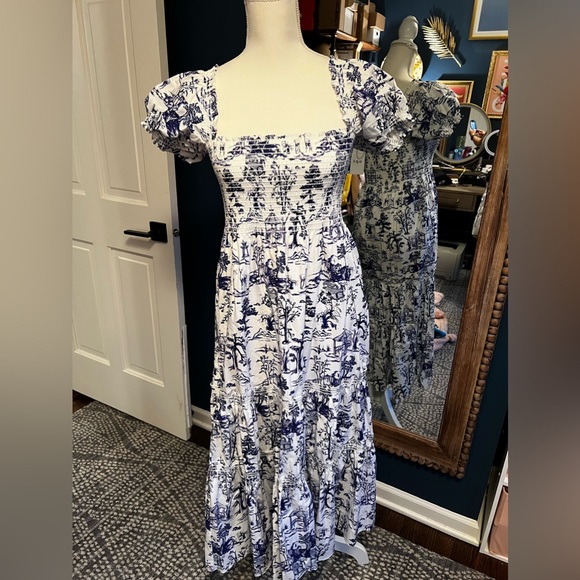 {OPT} Anthropologie Brand New Daphne Toile Midi Dress - Picture 6 of 12